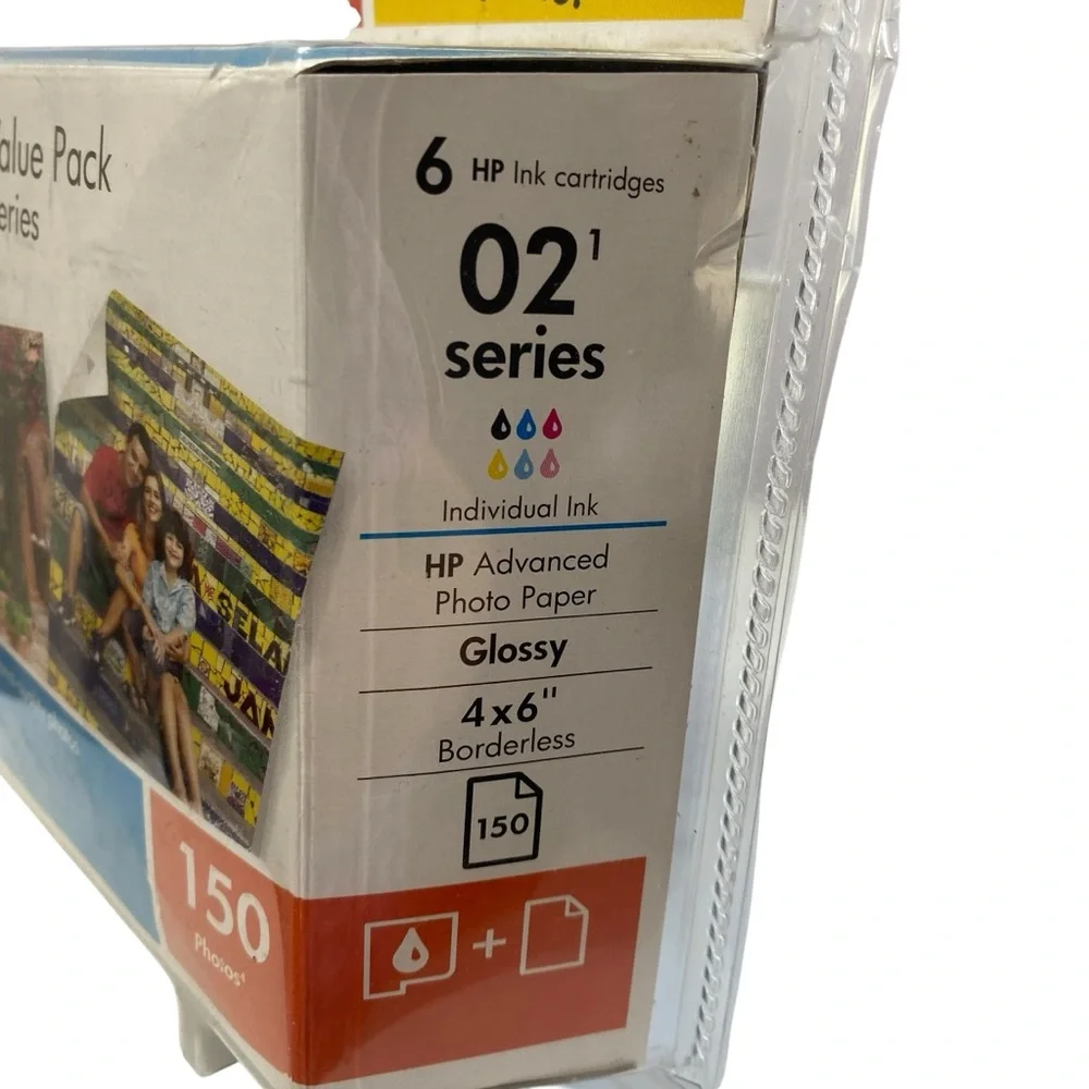 HP 02 Series 150 Photo 4x6 Value Pack Designed Printing Professional Quality '08